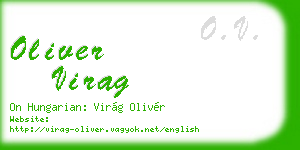 oliver virag business card