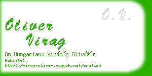 oliver virag business card